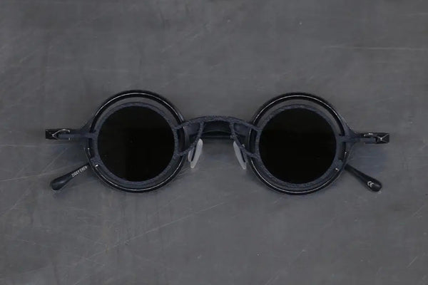 Rigards X ZIGGY CHEN joint work copper titanium aluminum detachable double-layer sunglasses RG1911 collection RG-RG1911TI-HSHTMSH retro black dark gray frame transparent dark gray film